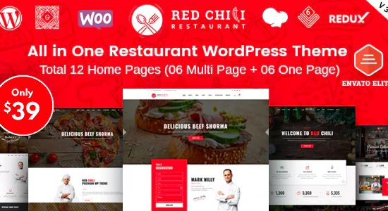 RedChili - Chủ đề WordPress nhà hàng