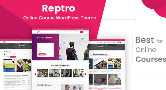 Reptro - Online Course WordPress Theme