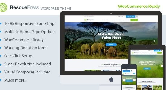 RescuePress - Chủ đề WordPress về bảo vệ môi trường, từ thiện và phi lợi nhuận