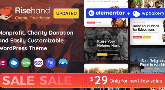 RiseHand - Chủ đề WordPress từ thiện và quyên góp