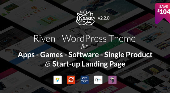 Riven - WordPress Theme for App, Game, Single Product Landing Page