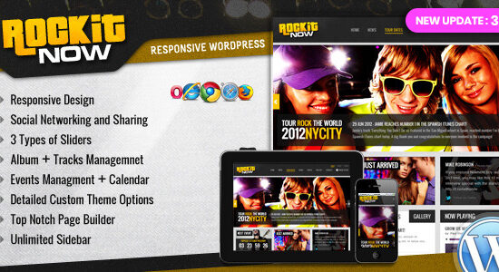 Rockit Now - Music Band WordPress Theme