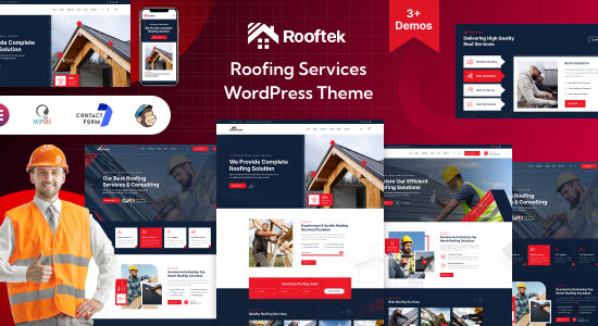 Rooftek - Roofing Services WordPress Theme