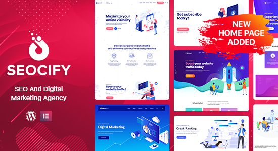 SEO Digital Marketing Agency WordPress Theme - Seocify