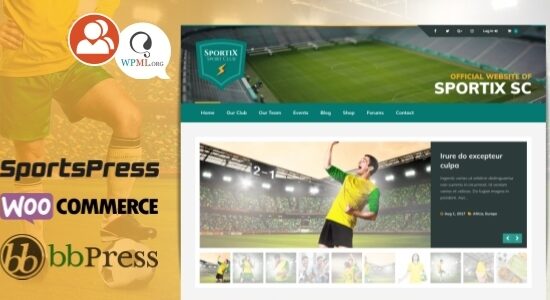 SPORTIX - WordPress SportsPress Theme for Sport Clubs