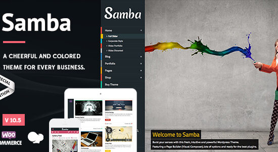 Samba - Chủ đề WordPress có màu