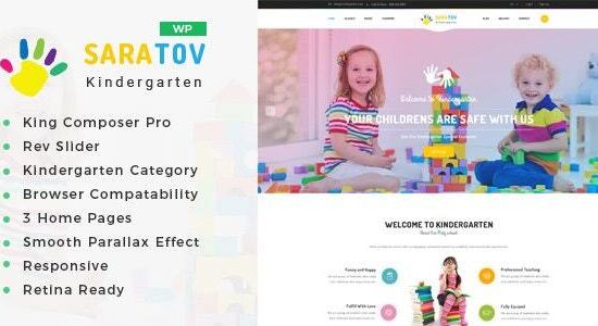 Saratov - Day Care & Kindergarten School WordPress Theme