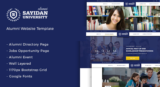 Sayidan - University Alumni WP theme