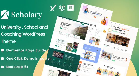 Scholary - Chủ đề WordPress cho trường đại học, trường học và huấn luyện