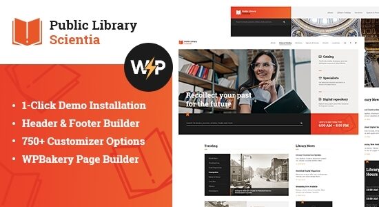 Scientia | Public Library & Book Store Education WordPress Theme