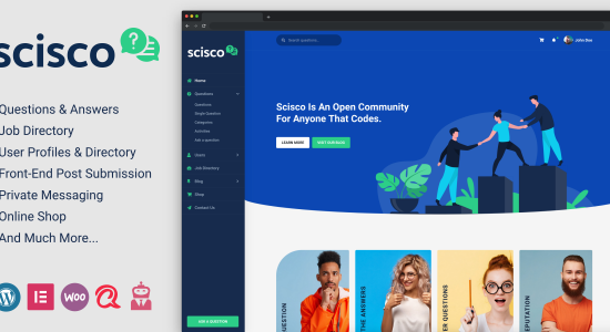 Scisco - Questions and Answers WordPress Theme