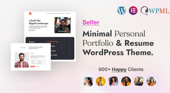 Selfer – Chủ đề WordPress danh mục đầu tư cá nhân tối giản