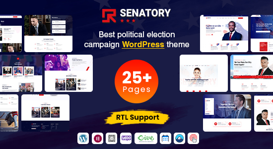 Senatory - Chủ đề WordPress cho ứng cử viên chính trị