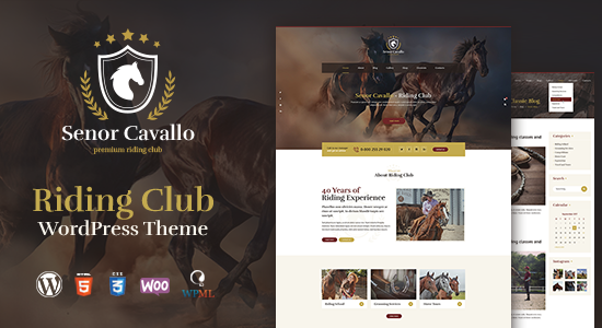 Senor Cavallo - Horse Riding Club WordPress Theme