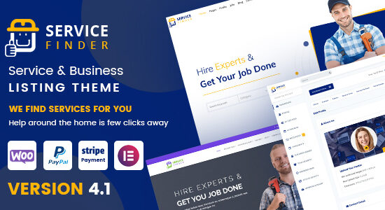 Service Finder - Provider and Business Listing WordPress Theme