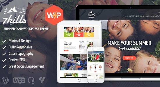 SevenHills - Trại hè đi bộ đường dài dành cho trẻ em WordPress Theme