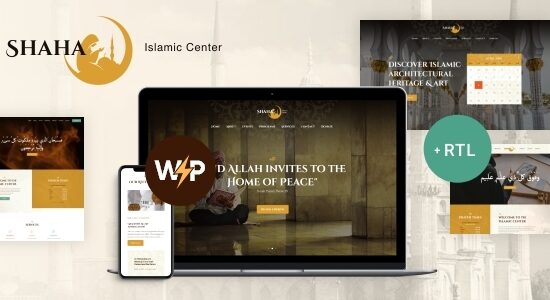 Shaha | Islamic Centre & Mosque Theme + RTL