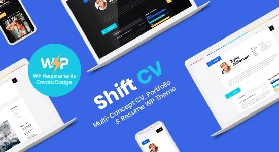 ShiftCV - Blog  Resume  Portfolio  WordPress Theme