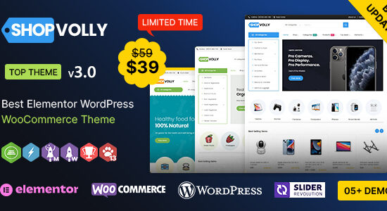 ShopVolly WP - Chủ đề WooCommerce đa năng của Elementor