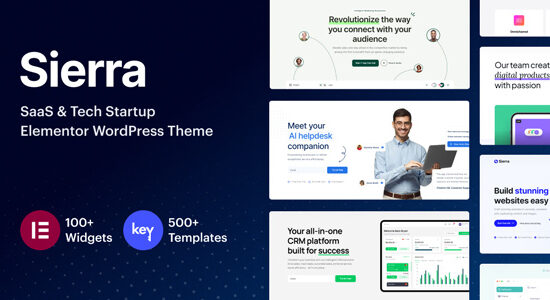 Sierra - SaaS & Tech Startup Elementor WordPress Theme