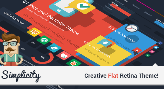 Simplicity - Chủ đề Retina phẳng sáng tạo