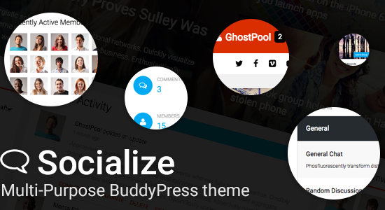 Socialize: Multi-Purpose BuddyPress Theme