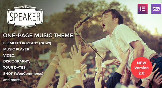 Speaker - One-Page Music Wordpress Theme