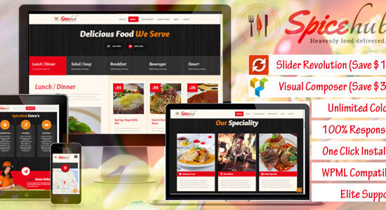 SpiceHub - Chủ đề WordPress Nhà hàng / Quán bar