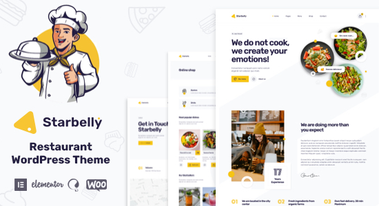 Starbelly - Chủ đề WordPress Nhà hàng & Quán cà phê