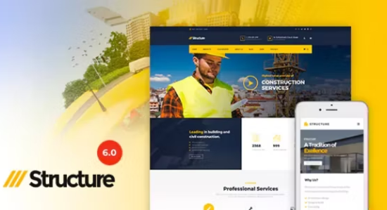 Structure - Construction Industrial Factory WordPress Theme