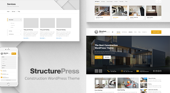 StructurePress - Chủ đề WordPress về Xây dựng và Kiến trúc