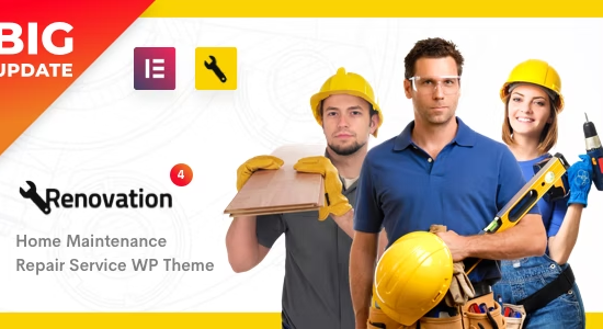 Sửa chữa - Dịch vụ sửa chữa, Bảo trì nhà cửa Elementor WP Theme