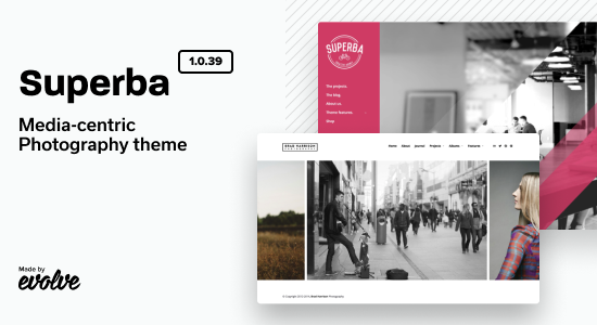 Superba: Theme WordPress về nhiếp ảnh tập trung vào phương tiện truyền thông