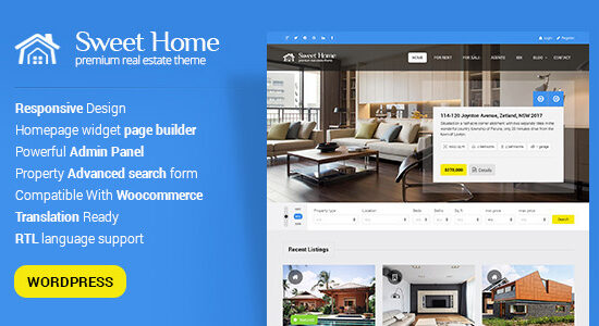 Sweethome - Responsive Real Estate WordPress Theme