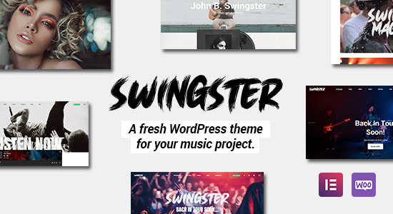 Swingster - Chủ đề WordPress âm nhạc Elementor