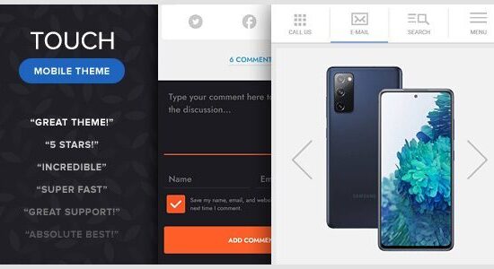 TOUCH: A Lighter-than-air WordPress Mobile Theme