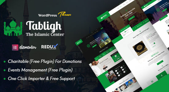 Tabligh - Chủ đề WordPress của Viện Hồi giáo & Nhà thờ Hồi giáo + RTL