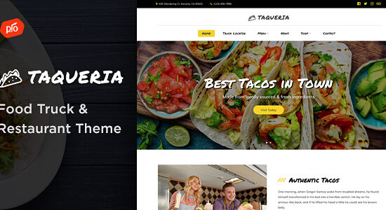 Taqueria - Chủ đề WordPress về xe tải thực phẩm & nhà hàng