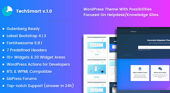 TechSmart - Helpdesk and Knowledge Base WordPress Theme