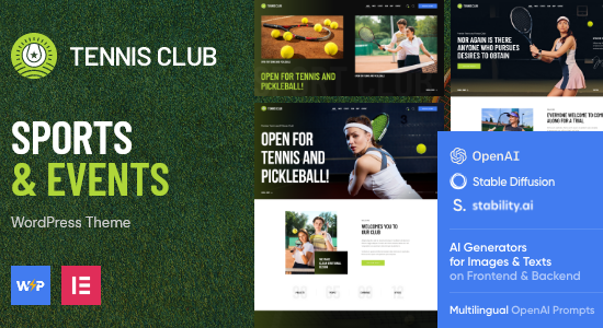 Tennis Club | Sports Theme