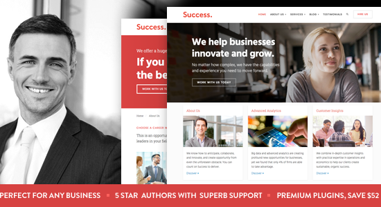 Thành công - Chủ đề WordPress về dịch vụ kinh doanh và chuyên nghiệp