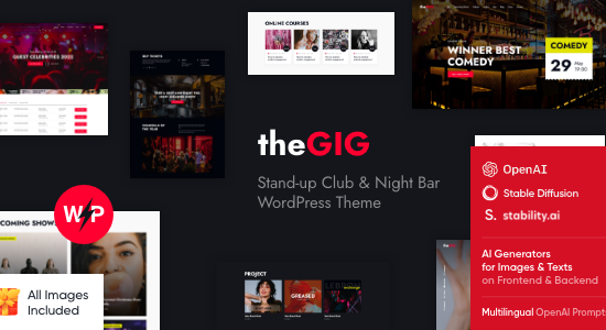 The Gig - Chủ đề WordPress cho Câu lạc bộ Stand-up & Quán bar đêm