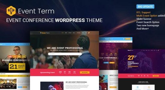 Thời hạn sự kiện - Chủ đề WordPress cho nhiều hội nghị