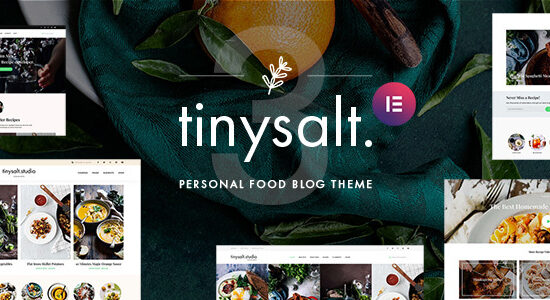 TinySalt - Personal Food Blog WordPress Theme