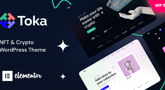 Toka - NFT & Crypto WordPress Theme