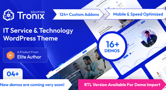 Tronix - IT Service And Technology WordPress Theme