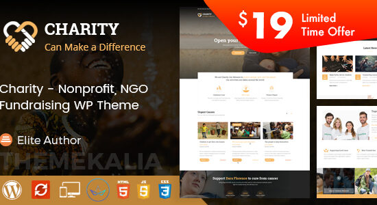 Từ thiện - Chủ đề WordPress phi lợi nhuận và gây quỹ