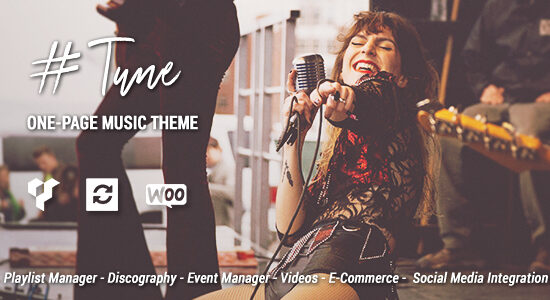 Tune - One-Page Music WordPress Theme