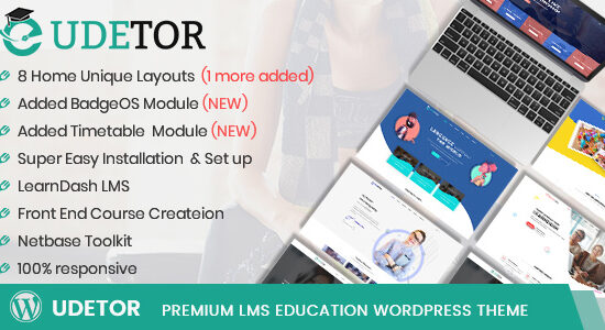 Udetor - LMS Education WordPress Theme