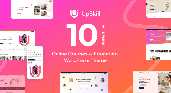 UpSkill - Khóa học trực tuyến giáo dục LMS WordPress Theme